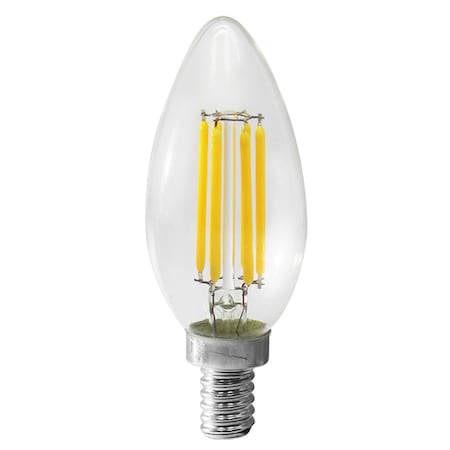 Westgate LED FILAMENT CANDELABRA BULB (E12) 5W, 330LM, CRI 80, 110V~130V, 360 BEAM ANGLE, FULLY DIMMABLE E12-FLA-5W-40K-D